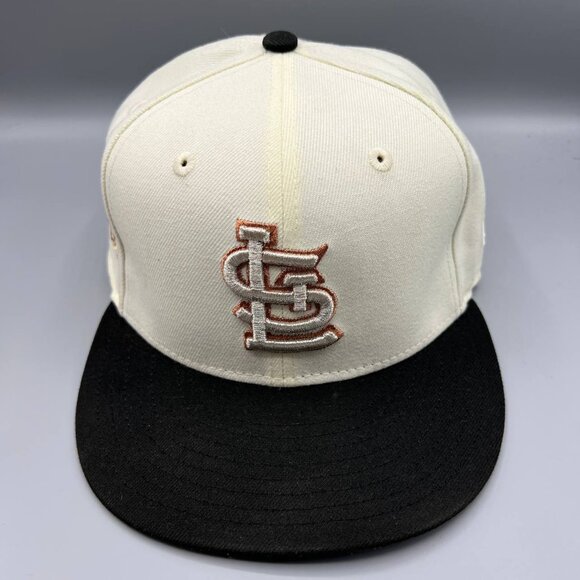 St. Louis Cardinals 7 1/2 White Black 59Fifty New Era Fitted Cap - Picture 6 of 8